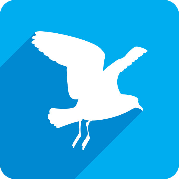 海鸥飞行图标剪影2图片下载