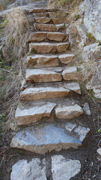 怀特克利夫公园通往山上的石头台阶图片下载