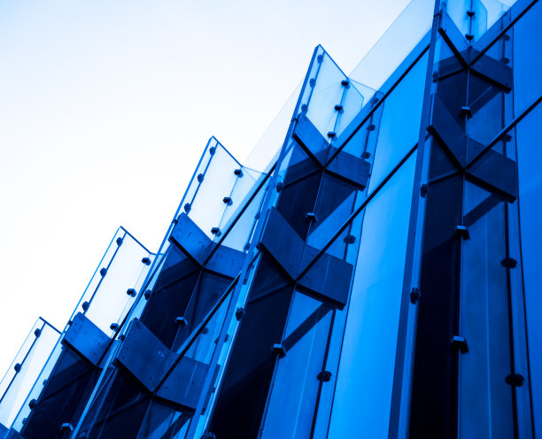 现代抽象建筑和细节背景与金属和玻璃图片下载