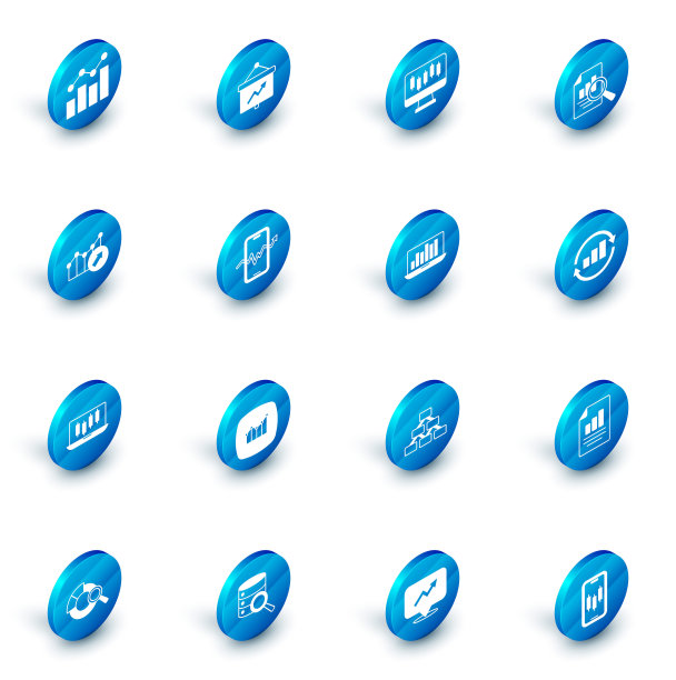 设置板与图形，股票市场增长图形，文件图表，金融，移动股票交易，图形信息图和笔记本电脑图标。向量图片下载