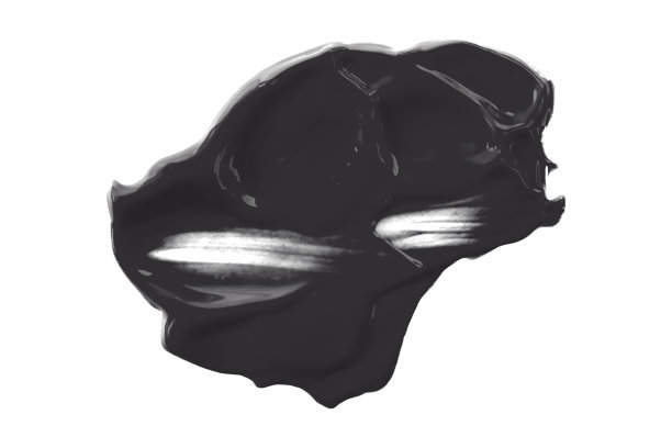 黑色和灰色的笔触孤立在白色的背景。水彩图片下载