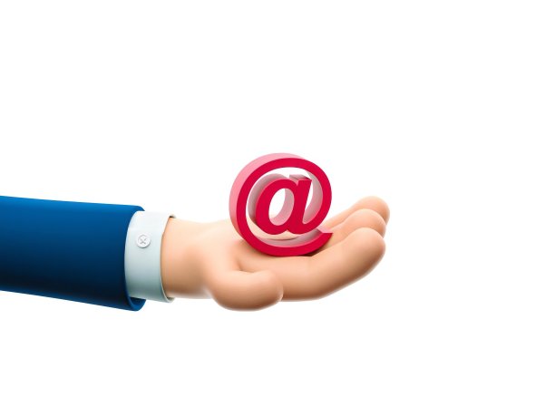 卡通商人人物手牵手的象征。3 d演示。图片下载