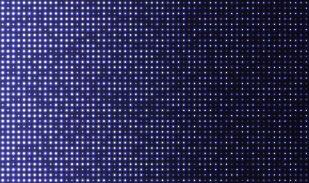 矢量Led屏幕。电视的纹理。像素的背景。液晶显示器。数字显示。蓝色电视视频墙。电子二极管效应。投影网格模板与点。故障，bug，像素图片下载