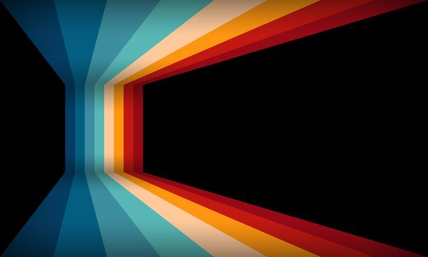 复古条纹背景，海报，横幅样本，复古的颜色从1970年代，1980年代，70年代，80年代，90年代。复古复古70年代风格的条纹背景海报线条。形状矢量设计图形80年代图片下载