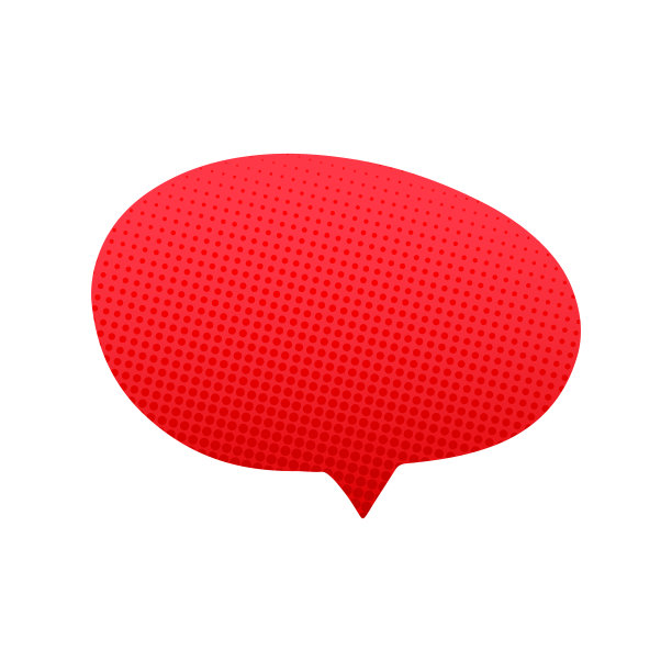 红色演讲气球在漫画风格，矢量，插图。图片下载