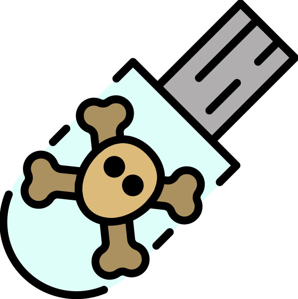 黑客usb闪存图标颜色轮廓图片下载