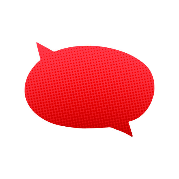 红色演讲气球在漫画风格，矢量，插图。图片下载