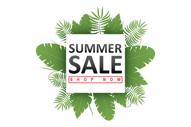 夏季销售海报，夏季销售横幅，矢量，插图。图片下载