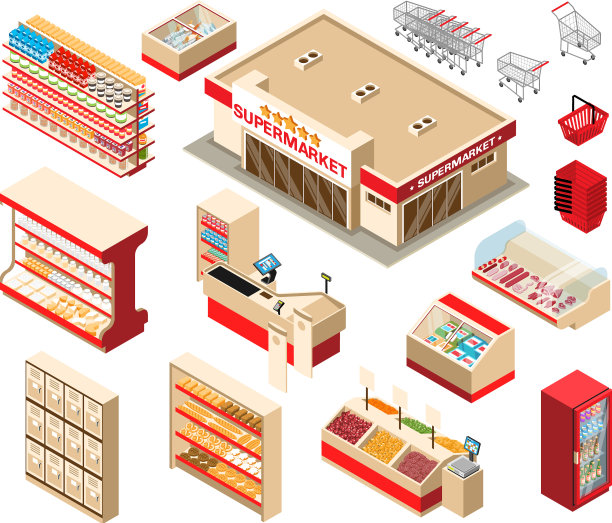 超市内部等距套图片下载