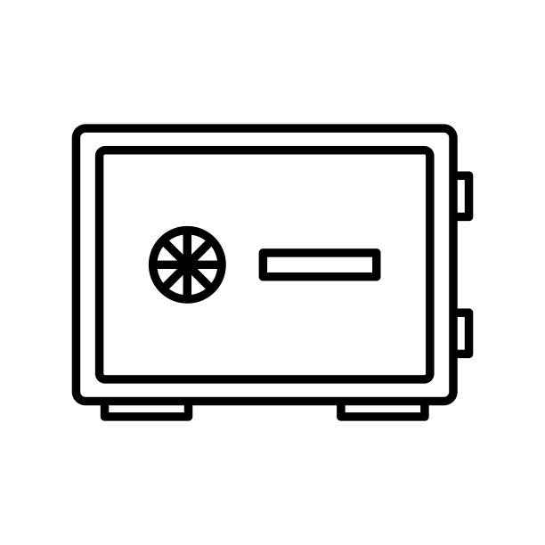 小安全图标。保险箱图标。向量。图片下载