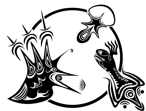 存在的三位一体:鸟类、空灵和蛇的形态图片下载