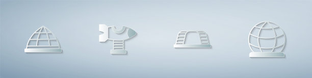 设有游乐场攀爬设备、秋千架、猴杠等。纸艺风格。向量图片下载