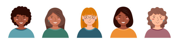 一组女性头像图片下载