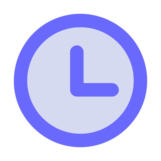 时钟图标在平面风格。矢量插图上的白色孤立的背景。图片下载