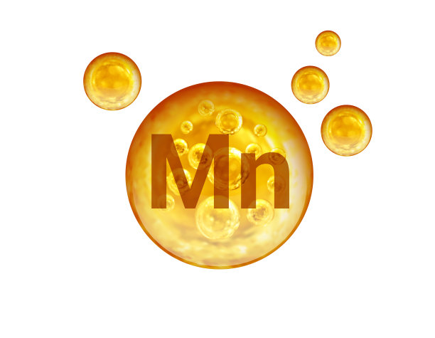 矿物锰金球孤立在白色背景。锰锰。图片下载