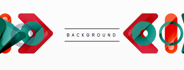 彩色几何抽象背景。最小三角形和正方形的形状组成图片下载