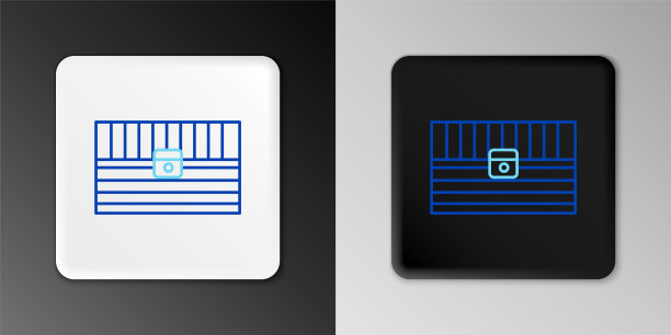 线古董宝箱图标孤立的灰色背景。复古的木制箱子和金币。色彩缤纷的轮廓概念。向量图片下载