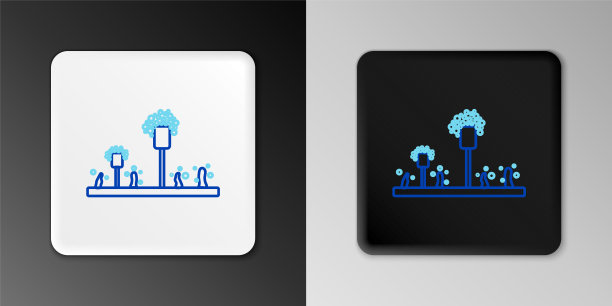 线条模具图标孤立的灰色背景。色彩缤纷的轮廓概念。向量图片下载