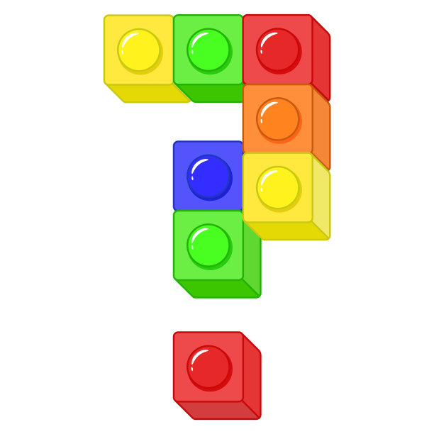 方块符号问号在彩色方块绘图图片下载