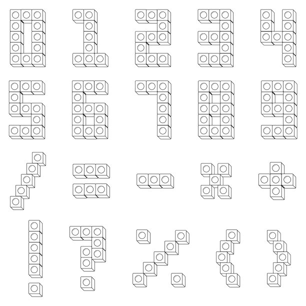 块数字和符号在素描块绘图包设置图片下载