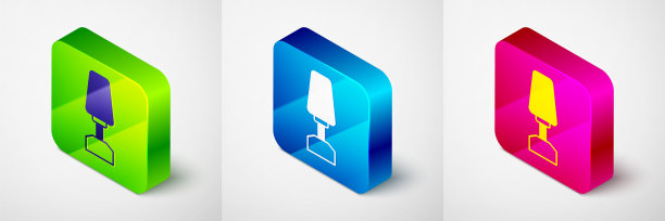 等距铣刀美甲图标隔离在灰色背景。修指甲用具。修指甲的工具。方形按钮。向量图片下载