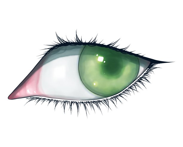 手绘女性眼睛与眉毛，PNG，眼睛绘制，线条艺术，水彩图片下载