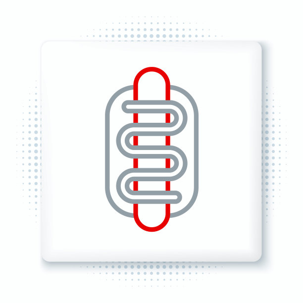 线热狗三明治图标孤立的白色背景。香肠图标。快餐店标志。色彩缤纷的轮廓概念。向量图片下载