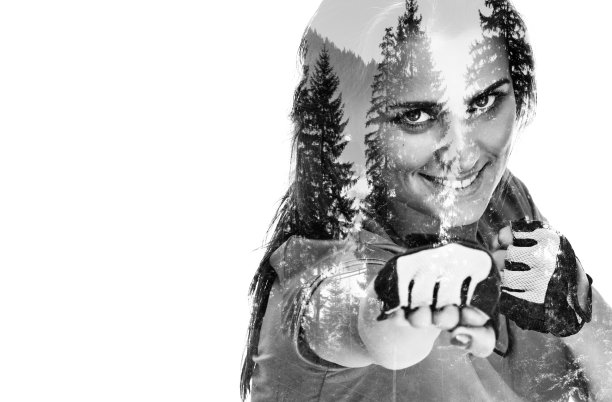 拳击美女画像图片下载