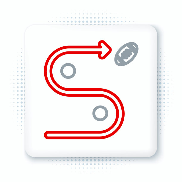 线路规划战略概念图标孤立的白色背景。足球或美式足球的队形和战术。色彩缤纷的轮廓概念。向量图片下载