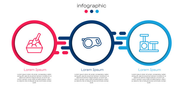 设置线猫砂盘铲，可伸缩绳带和抓抓柱玩具。业务信息图表模板。向量图片下载