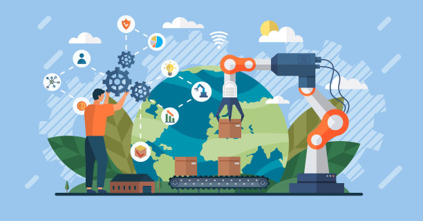 自动化业务。矢量插图。自动化软件背景物联网和自动化概念创新图片下载