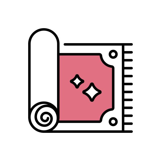 垫清洁填充轮廓图标设计插图。家庭维修和维护符号在白色背景EPS 10文件图片下载