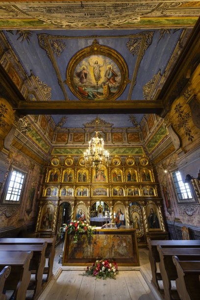 圣帕拉斯凯教堂，联合国教科文组织遗址，波兰小波兰省奎顿图片下载