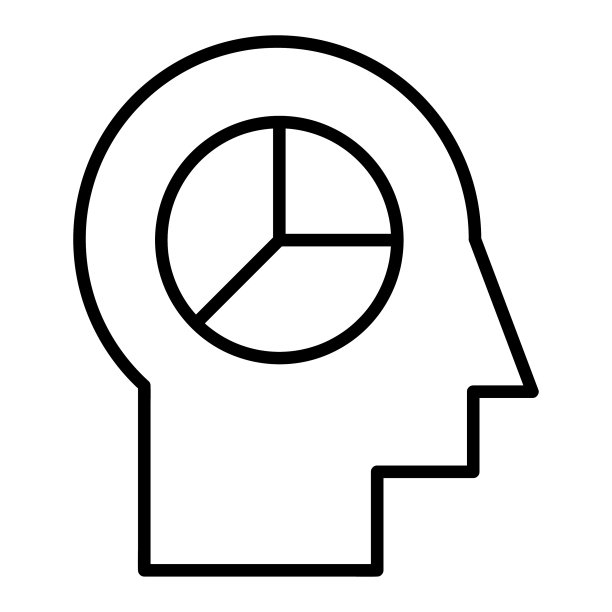 带有人头图标的人工智能。人类头部矢量图标从人工智能收集。轮廓样式头像图标。图片下载