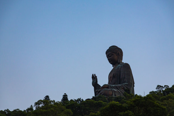 中国香港的大屿山大佛图片下载