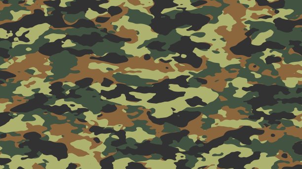 绿色狩猎迷彩。军事伪装。图片下载