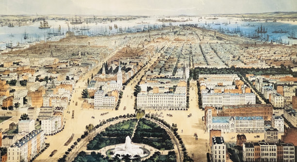 纽约，南方的联合广场，1848年图片下载