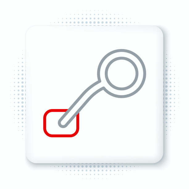 线自行车后视镜图标孤立的白色背景。色彩缤纷的轮廓概念。向量图片下载