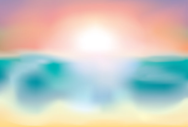 抽象的背景。日落。日出。海中。图片下载