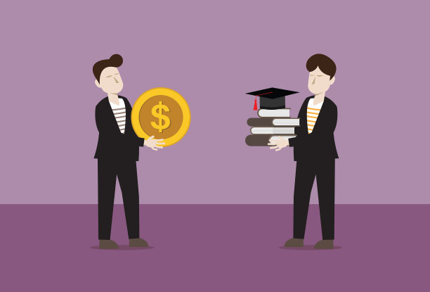 商人持有一美元硬币和书图片下载