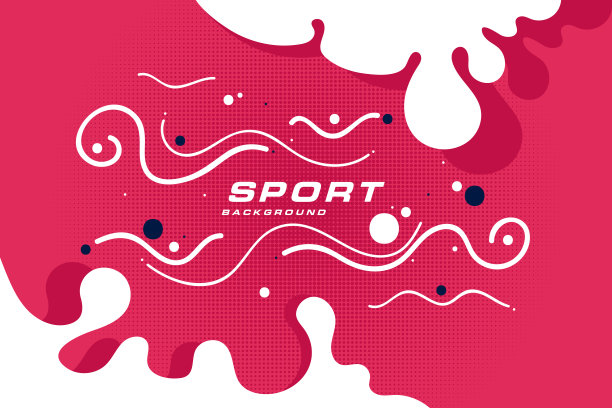 运动复古抽象几何背景。那张有平面人物的海报图片下载