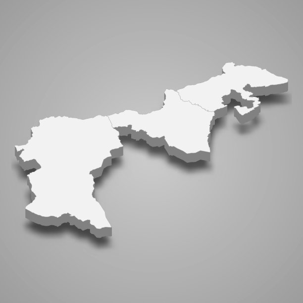 阿彭策尔三维等距地图Ausserrhoden是瑞士的一个州图片下载