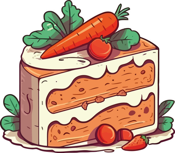 新鲜胡萝卜和甜奶油做蛋糕图片下载