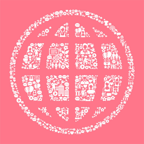 全球妇女权利和女孩权力的图标模式图片下载