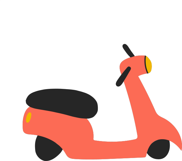 红色摩托车被孤立了图片下载