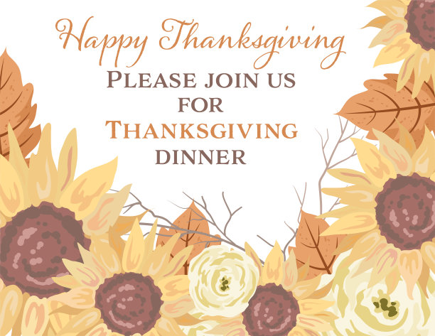 秋季背景邀请模板图片下载