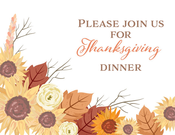 秋季背景邀请模板图片下载