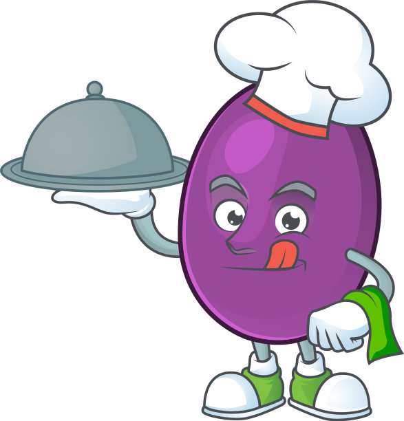 厨师配菜酒水果可爱卡通吉祥物图片下载