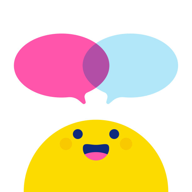 可爱的表情符号与讲话气泡图片下载