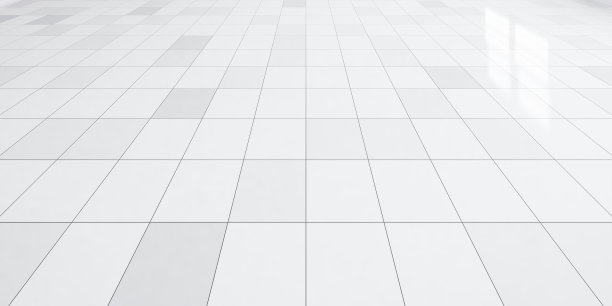 白色瓷砖地板的3d渲染为背景。图片下载